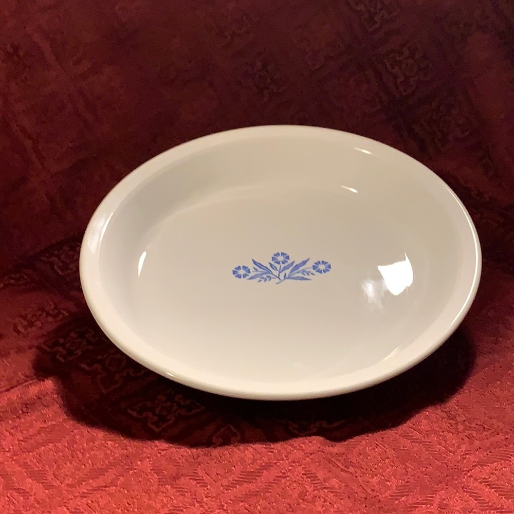 Vintage Corning Ware BLUE CORNFLOWER Pie Baking Dish Plate Pan P-309. Pristine
